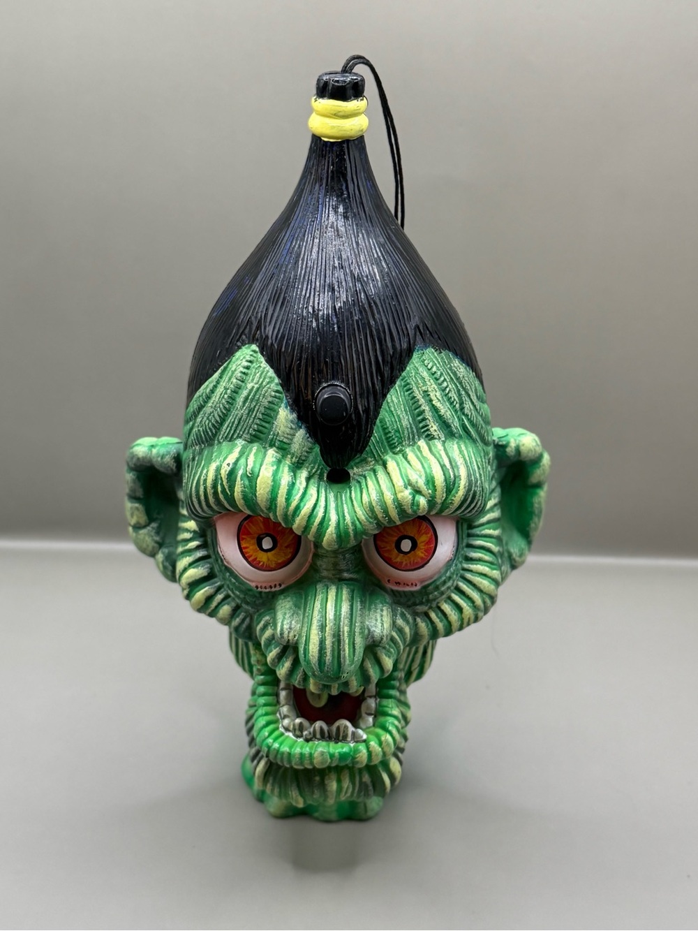 Vintage Gemmy Shrunken Head Halloween Talking Decoration